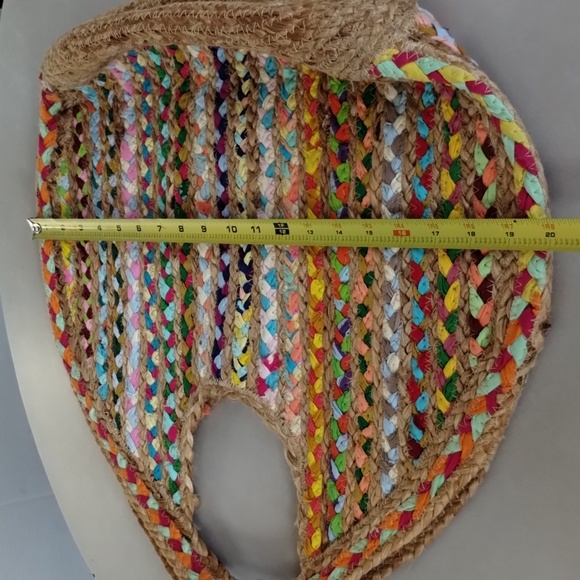 Antik Kraft woven bag recycled cloth colorful roomy festive beach pool vacation - Picture 3 of 9